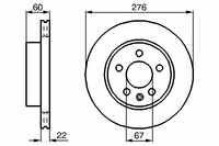 Тормозной диск передний Premium 1 (цена за 1 шт.) 0 986 478 861 Bosch
