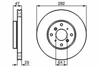 Тормозной диск передний Левый/Правый HONDA ACCORD VI 1.8-2.3 10.98-12.02 0 986 478 982 Bosch