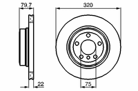 Тормозной диск задний Левый/Правый BMW X3 (E83) 2.0-3.0D 09.03-12.11 0 986 479 166 Bosch