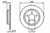 Тормозной дискMazda 3 (10.2003-) 2.0i, (2009-) 2.0i, 2.2i R 0 986 479 181 Bosch