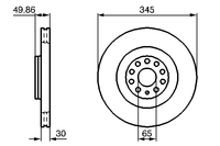 Тормозной диск передний 0 986 479 204 Bosch