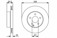 Тормозной дискMB C [204] 03.2007- / T-modell 09.2007- 0 986 479 406 Bosch