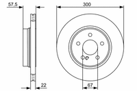 Тормозной диск задний (цена за 1 шт.) 0 986 479 411 Bosch