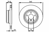 Тормозной диск задний Левый/Правый BMW X5 (E70), X5 (F15, F85), X6 (E71, E72), X6 (F16, F86) 3.0-4.8 0 986 479 443 Bosch