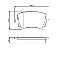 Колодки тормозные задние дисковые к-кт для VW Golf VI 2009-2013 0 986 494 053 Bosch