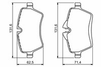 Комплект тормозных колодок, дисковый тормоз 0 986 494 168 Bosch