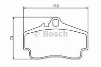 Тормозные колодки перед Porsche 911, Boxster ->05 0 986 494 265 Bosch