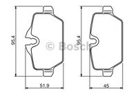 Колодки тормозные задние дисковые к-кт для Mini Countryman R60 2010-2016 0 986 494 269 Bosch