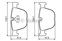 Колодки тормозные задние дисковые к-кт для BMW X6 F16/F86 2014> 0 986 494 325 Bosch