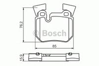 Колодки тормозные задние дисковые к-кт для BMW 1-серия E82/E88 2007-2013 0 986 494 421 Bosch