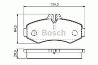 Тормозные колодки к-т, пд MERCEDES V (638/2), VITO (638) 2.0/2.3D 02.96-07.03 0 986 494 451 Bosch
