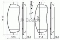 Тормозные колодки перед Opel Movano/Renault Master 2.3CDTi/dCi 10 0 986 494 498 Bosch
