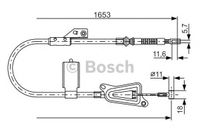 Трос, стояночная тормозная система 1 987 477 915 Bosch