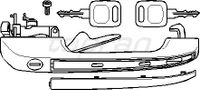 Ручка окрывания передней двери в сборе с личинкой и ключом правая   AUDI 100,200 83 88 103709755 Hans Pries