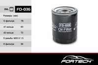 Фильтр топливный FO036 Fortech