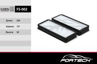 Фильтр салонный Fortech FS-002 : Hyundai Sonata EF FS002 Fortech