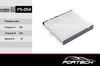 Фильтр салонный для ВАЗ 2170 Приора с кондиционером Panasonic FS054 Fortech