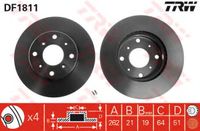 Тормозной диск DF1811 Trw/Lucas