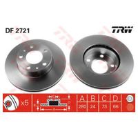Тормозной диск DF2721 Trw/Lucas