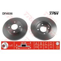 Тормозной диск DF4036 Trw/Lucas