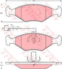 Комплект тормозных колодок, дисковый тормоз GDB1340 Trw/Lucas