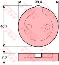 Комплект тормозных колодок, дисковый тормоз GDB166 Trw/Lucas