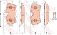 Колодки тормозные задние дисковые к-кт для Mini Coupe R58 2011-2015 GDB1766 Trw/Lucas