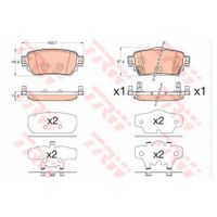 Колодки тормозные задние дисковые к-кт для Nissan X-Trail (T32) 2014> gdb3617 Trw/Lucas