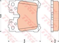 Колодки тормозные задние дисковые к-кт для Lexus LS (USF4#) 2006-2017 GDB3475 Trw/Lucas