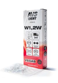 Лампа накаливания Vegas 24V.W1, 2W (W2.1x4,6d) BOX (10 шт) a78331s Avs Industrial Co