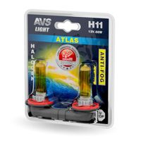 Лампа галогенная H11 12V 55W AVS Atlas (ANTI-FOG/желтый) (2 шт.) A78619S Avs Industrial Co