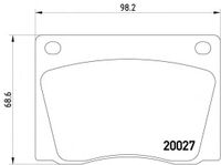 Комплект тормозных колодок, дисковый тормоз 2002701 Textar