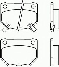 Колодки тормозные задние дисковые к-кт для Subaru Impreza (G11) 2000-2007 2338102 Textar