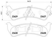 Колодки тормозные задние дисковые к-кт для Ford America Explorer (U2) 1995-2001 2362701 Textar