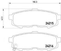 Колодки тормозные задние дисковые к-кт для Mazda MPV II (LW) 1999-2006 2421501 Textar