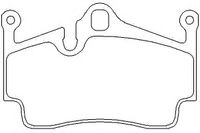 Колодки тормозные задние дисковые к-кт для Porsche Cayman (981) 2013-2016 2454101 Textar