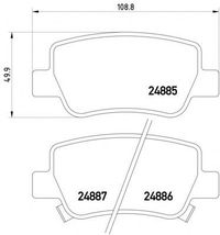 Колодки тормозные задние дисковые к-кт для Toyota Avensis III 2009> 2488501 Textar