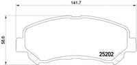Тормозные колодки передние Nissan Qashqai/X-trail 1.6-2.5i/1.5-2.0dCi 07> 2520201 Textar