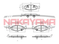 Колодки тормозные дисковые, комплект_NAKAYAMA HP8288NY Nakayama