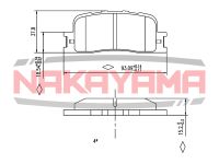 Колодки тормозные дисковые, комплект_NAKAYAMA HP8409NY Nakayama