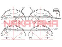 Колодки барабанные к-кт для Peugeot Partner (M59) 2002-2012 HS7111NY Nakayama