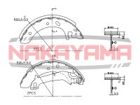 Колодки тормозные барабанные, комплект_NAKAYAMA HS7128NY Nakayama