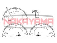 Колодкитормозныебарабанныекомплект HS7251NY Nakayama
