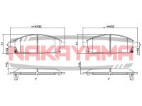 Колодки тормозные дисковые, к-т Nissan X-Trail 2.0/2.2DCi/2.5 01> p0176ny Nakayama