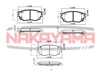 Колодки тормозные дисковые, к-т Mazda 6 GG/GY 1.8i/2.0Di 02> p0359ny Nakayama