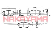 Торм.колодки пер.Honda Civic 1.3DX (EG) 10/91-95 p0518ny Nakayama