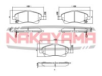Торм. колодки передние Toyota Avensis 1.6I 16V,1.8I 03- P2026NY Nakayama