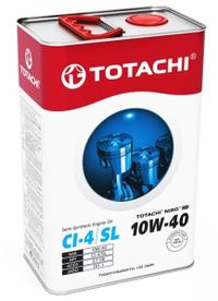 Масло TOTACHI NIRO HD Semi-Synthetic 10W40 API CI-4/SL диз.п/синт (4л) 4589904921971 Totachi