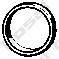 Прокладка приемной трубы глушителя для Nissan Juke (F15) 2011-2019 256-428 Bosal