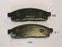 Комплект тормозных колодок, дисковый тормоз 50-05-504 Ashika